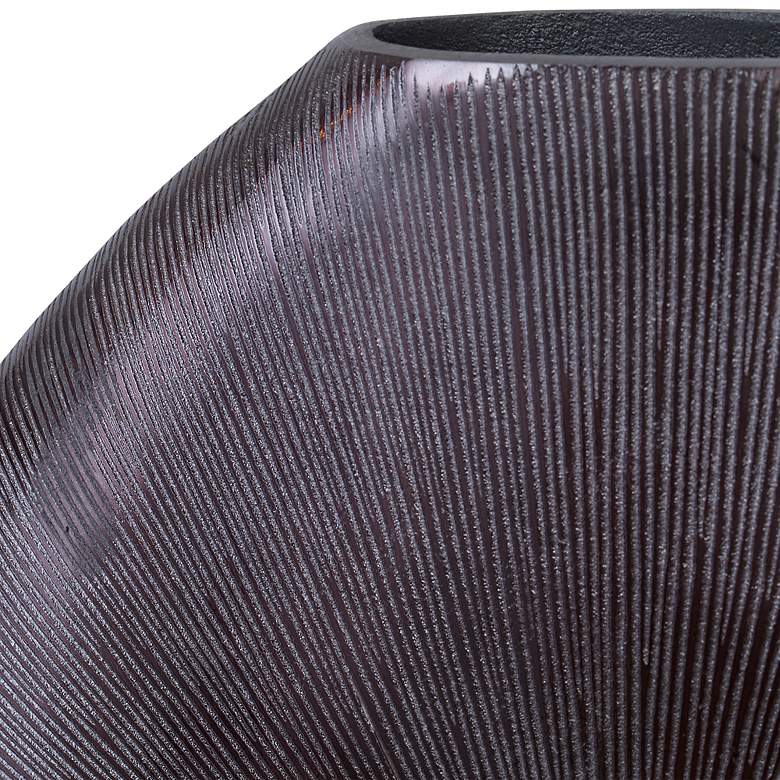Image 4 Uttermost Gretchen 23" Wide Black Nickel Metal Vase more views