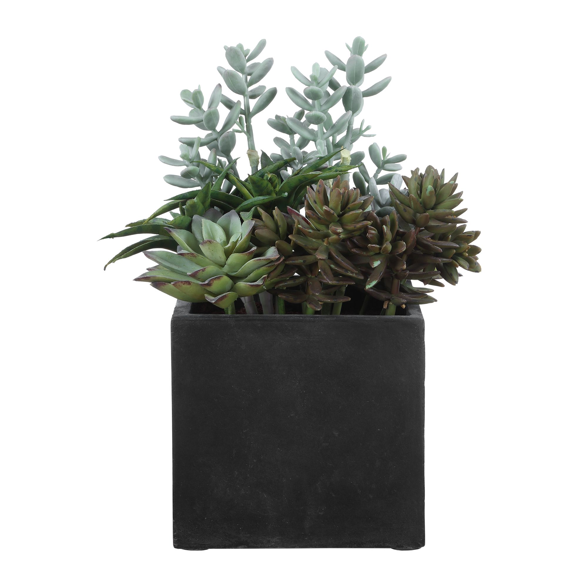 Image 4 Uttermost Greystone 15 3/4"Wide Outdoor Faux Succulent in Planter more views
