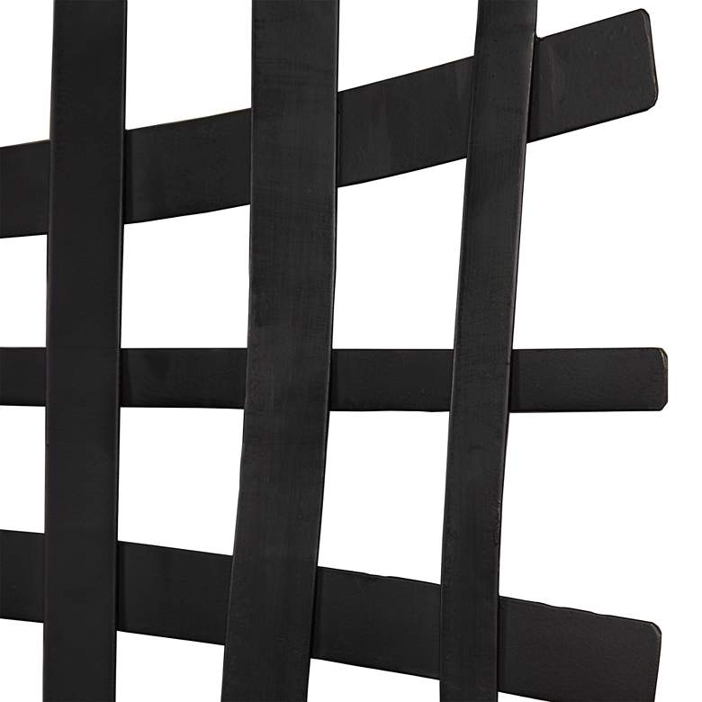 Image 2 Uttermost Gridlines 24 inch Square Black Metal Wall Art more views