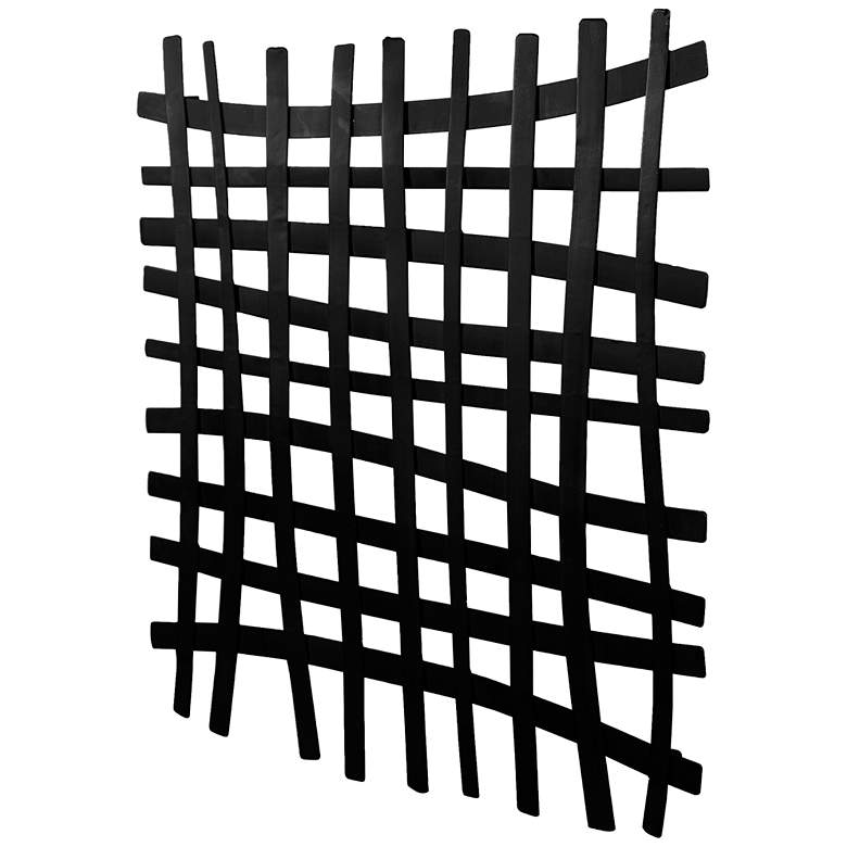 Uttermost Gridlines 24 inch Square Black Metal Wall Art more views