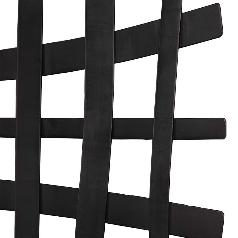 Image 5 Uttermost Gridlines 24" Square Black Metal Wall Art more views