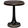Uttermost Griffith Round Dark Gray Wood Accent Table