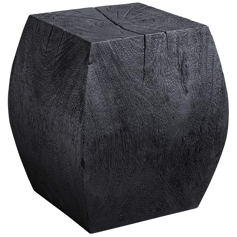 Image 1 Uttermost Grove Black Wooden Accent Stool