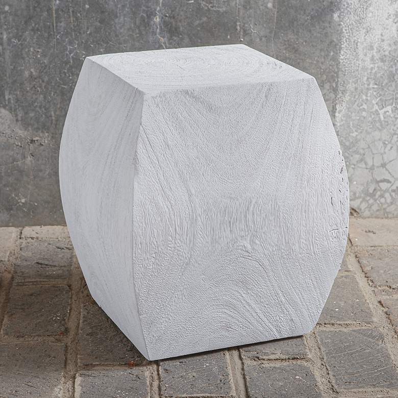Image 1 Uttermost Grove Ivory Wooden Accent Stool