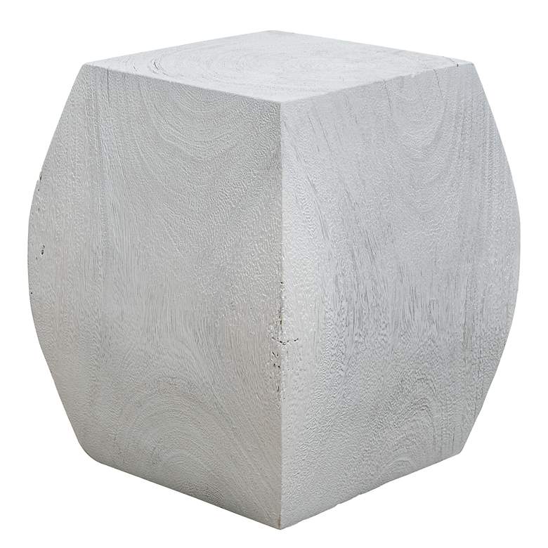 Image 4 Uttermost Grove Ivory Wooden Accent Stool more views