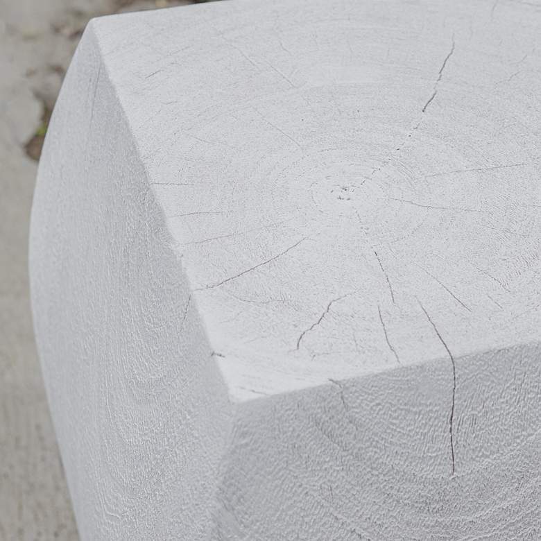 Image 5 Uttermost Grove Ivory Wooden Accent Stool more views