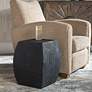 3_Uttermost Grove Rustic Black Wooden Accent Stool more views
