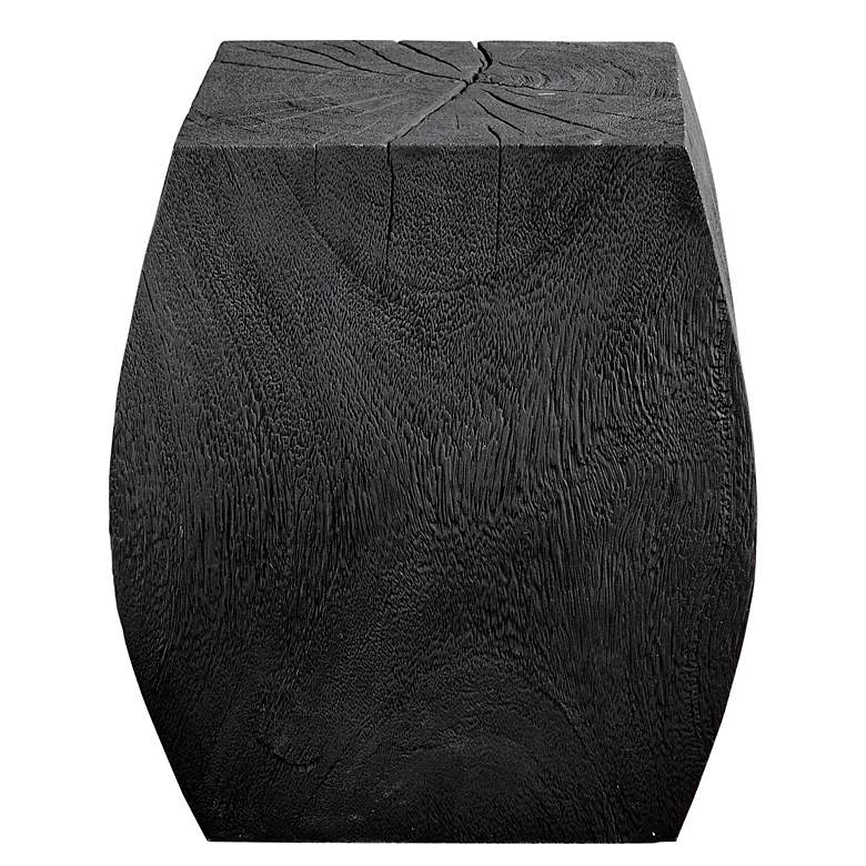 Image 4 Uttermost Grove Rustic Black Wooden Accent Stool more views