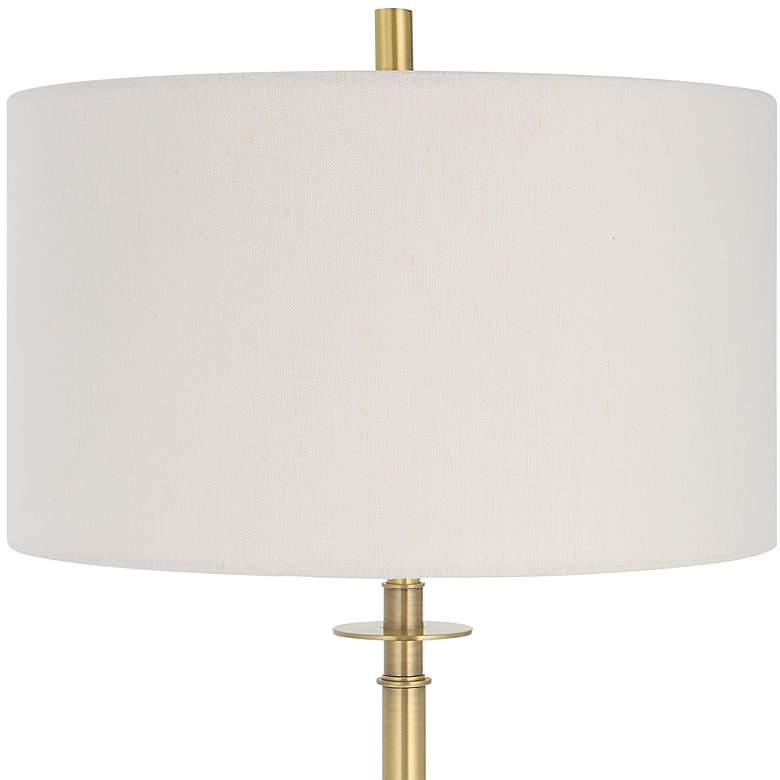 Image 5 Uttermost Guard 65" Black Marble and Antiqued Brass Floor Lamp more views