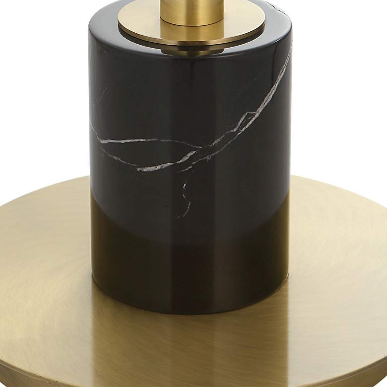 Image 6 Uttermost Guard 65" Black Marble and Antiqued Brass Floor Lamp more views