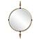 Uttermost Guardrail 31" Round Mirror w/ Spindles