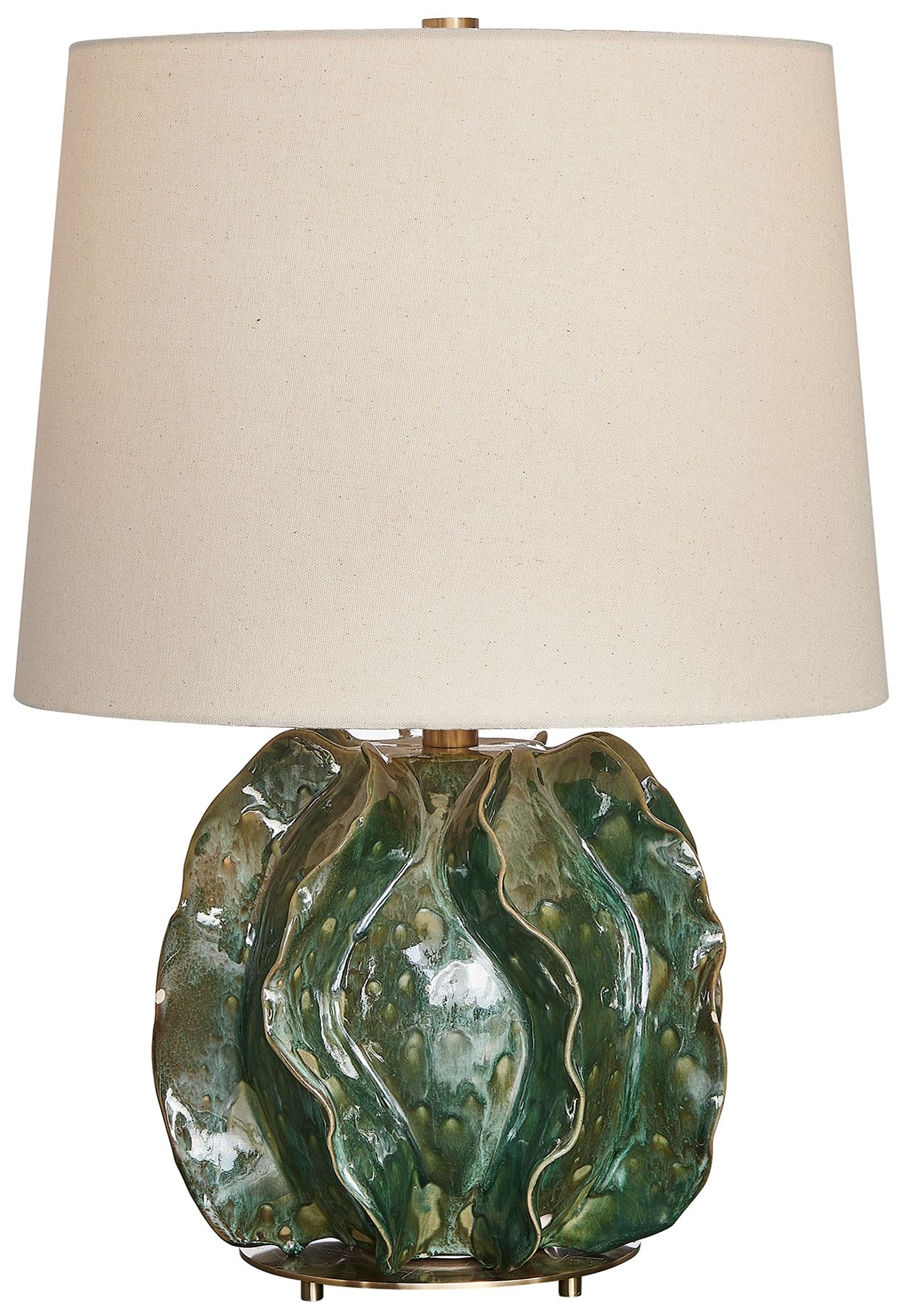 Uttermost Guinevere 21 3/8" High Deep Green Ceramic Table Lamp