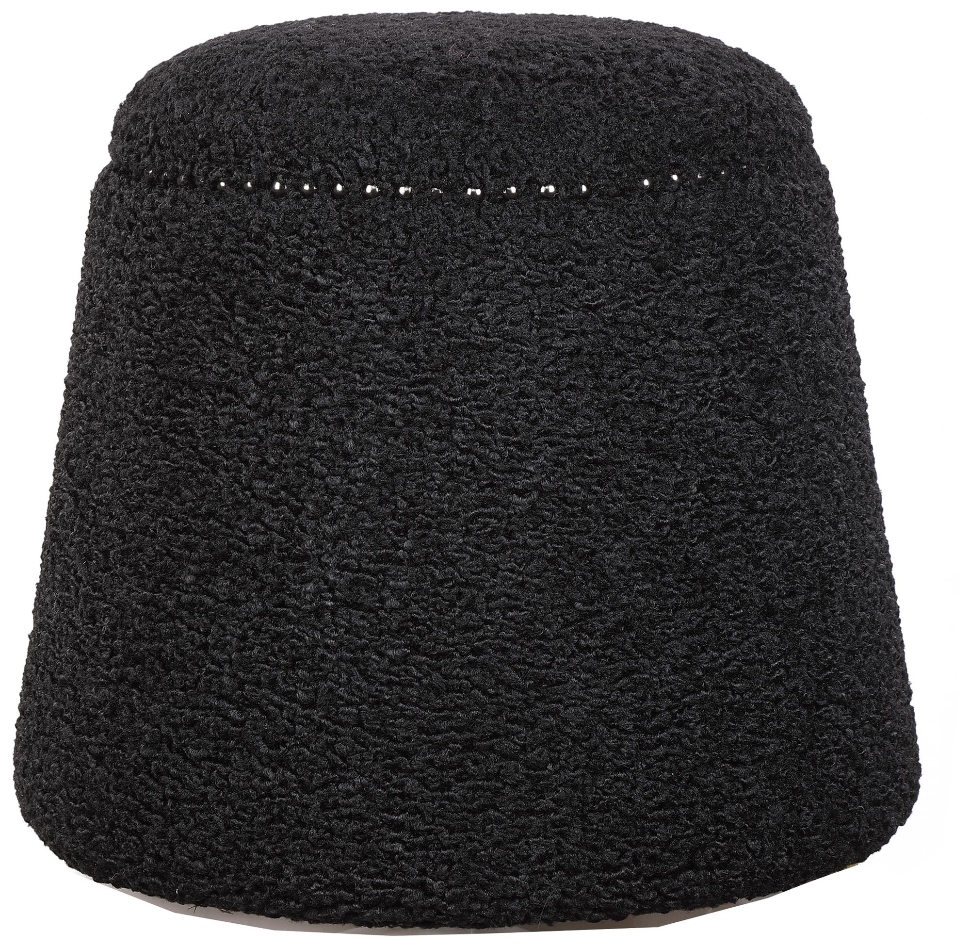 Image 2 Uttermost Gumdrop 17-in H x 18.5-in W Black Ottoman