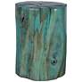2_Uttermost Habitat Blue-Green Tamarind Wood Accent Stool