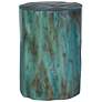 4_Uttermost Habitat Blue-Green Tamarind Wood Accent Stool more views