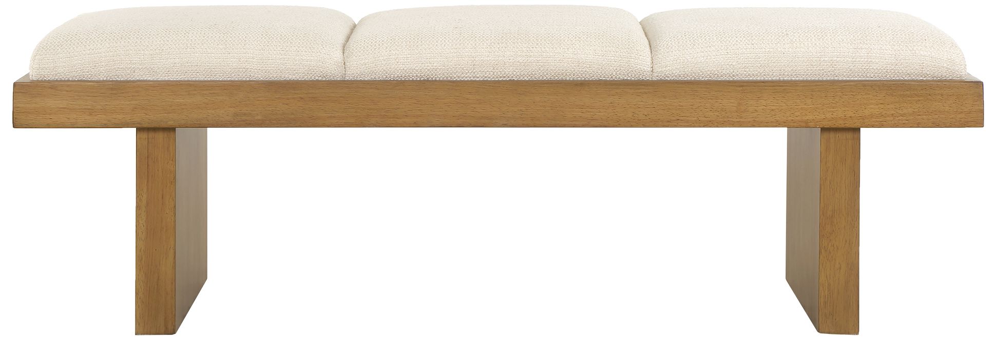 Image 2 Uttermost Haden 60" Wide Textured Off-White Fabric Bench