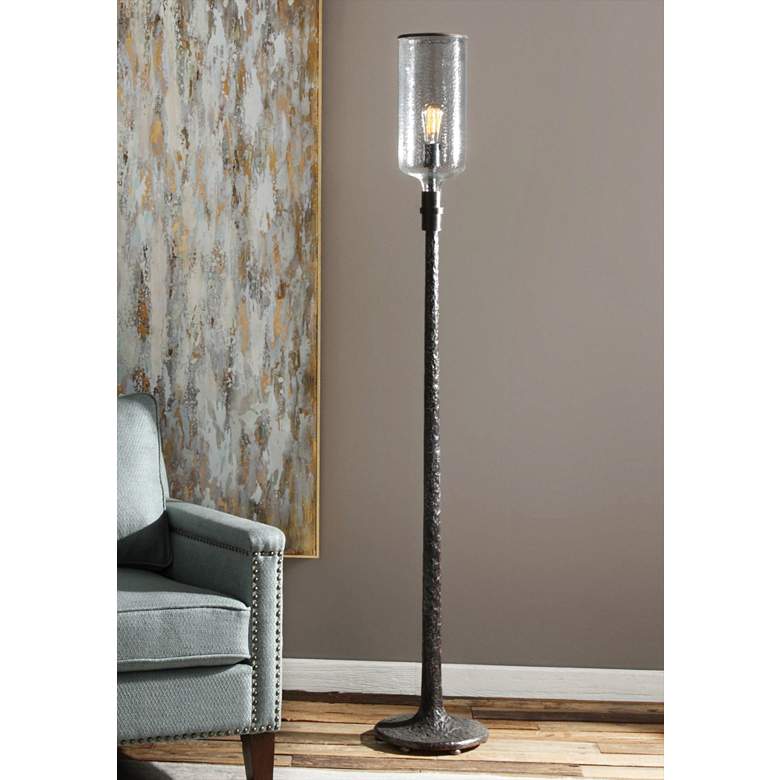 Image 1 Uttermost Hadley 71 inch High Old Iron and Rust Floor Lamp