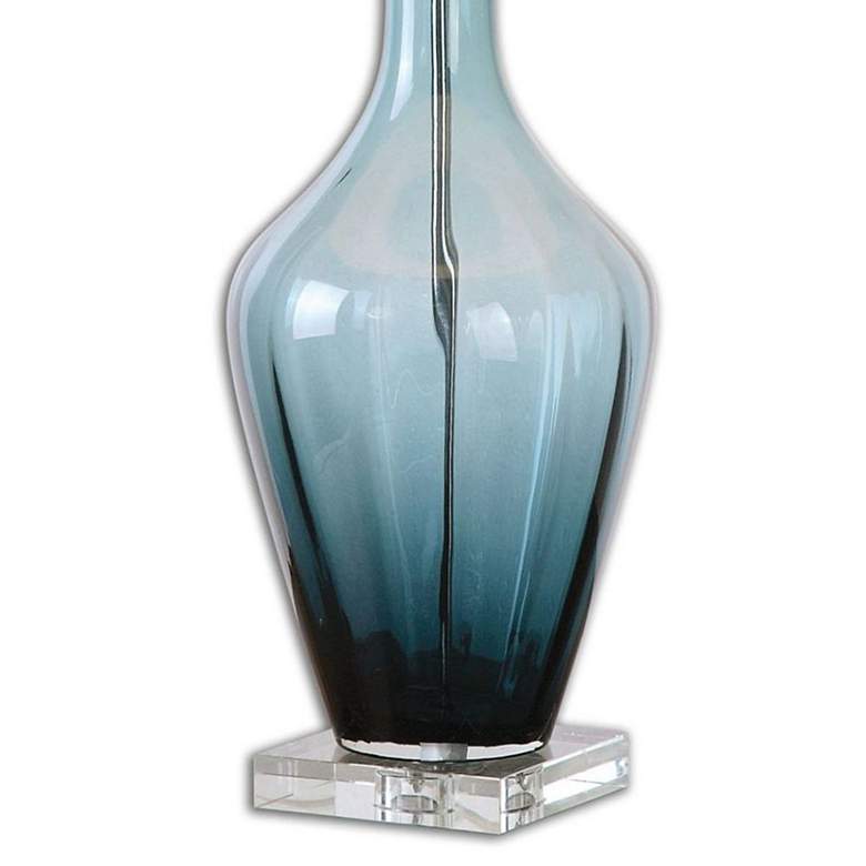 Image 4 Uttermost Hagano Dark Azure Blue Glass Table Lamp more views
