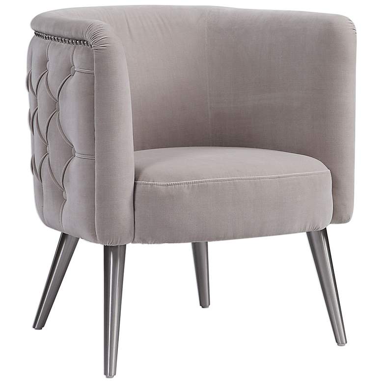 Image 2 Uttermost Haider 26" Wide Champagne Fabric Modern Accent Chair