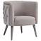 Uttermost Haider 26" Wide Champagne Fabric Modern Accent Chair