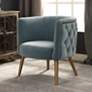 1_Uttermost Haider Slate Blue Velvet Accent Barrel Chair