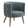 5_Uttermost Haider Slate Blue Velvet Accent Barrel Chair more views
