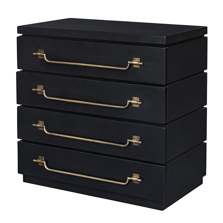 Image 2 Uttermost Halifax 34" Wide x 33 1/4" Black Accent Chest more views