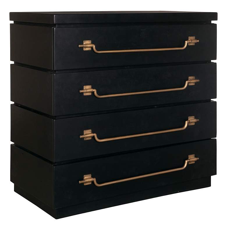 Image 3 Uttermost Halifax 34" Wide x 33 1/4" Black Accent Chest more views