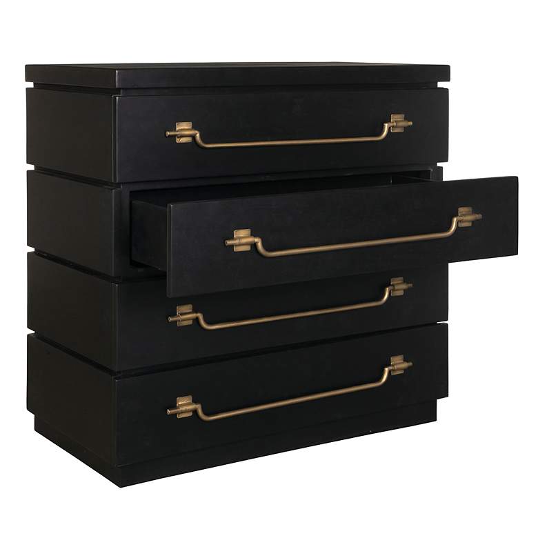 Image 4 Uttermost Halifax 34" Wide x 33 1/4" Black Accent Chest more views