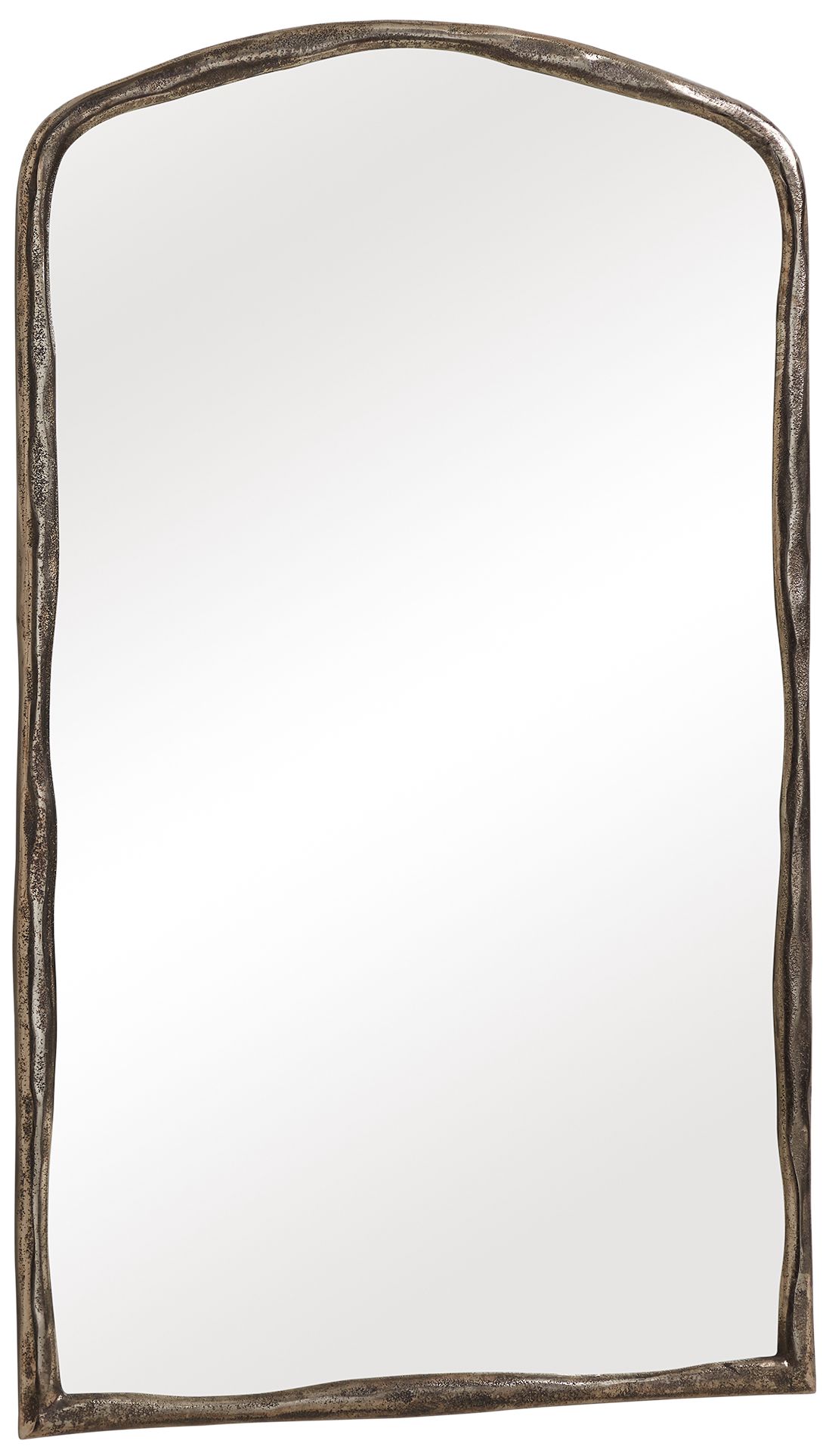 Image 3 Uttermost Hammered 24" x 40" Antique Nickel Arch Mirror more views