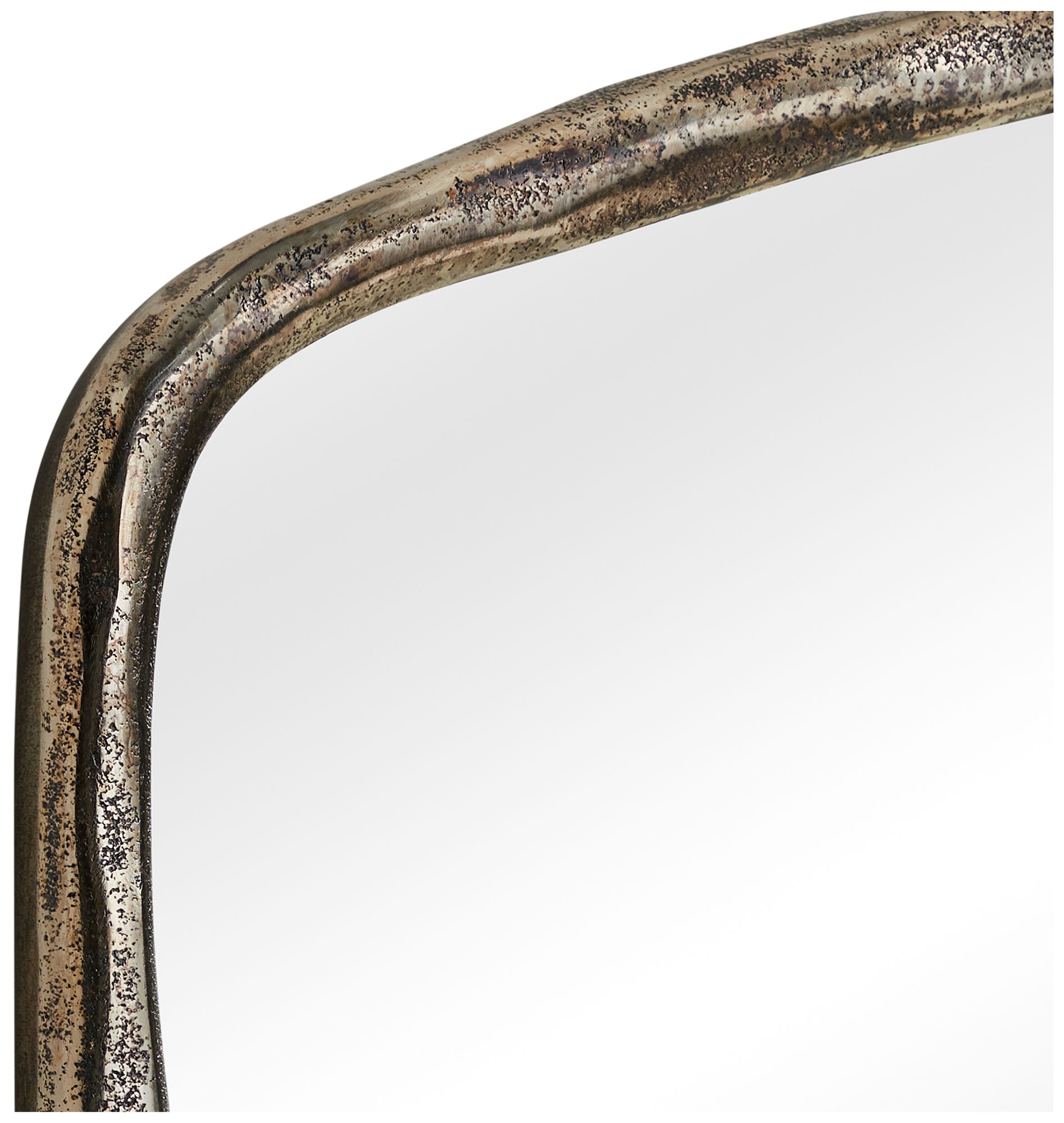 Image 4 Uttermost Hammered 24" x 40" Antique Nickel Arch Mirror more views