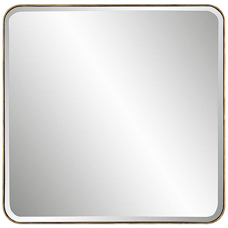 Image 3 Uttermost Hampshire 36" Square Gold Frame Wall Mirror