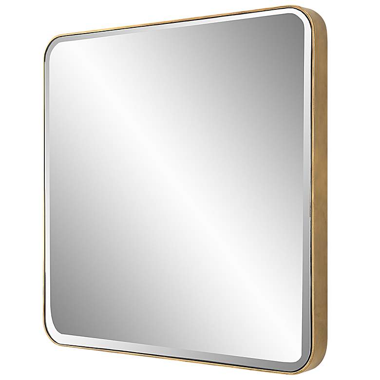 Image 7 Uttermost Hampshire 36" Square Gold Frame Wall Mirror more views