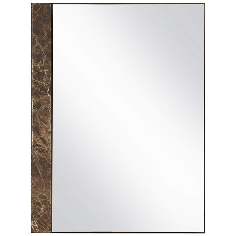 Image 2 Uttermost Hanover 35 7/8" x 26 3/4" Brown Marble Mirror