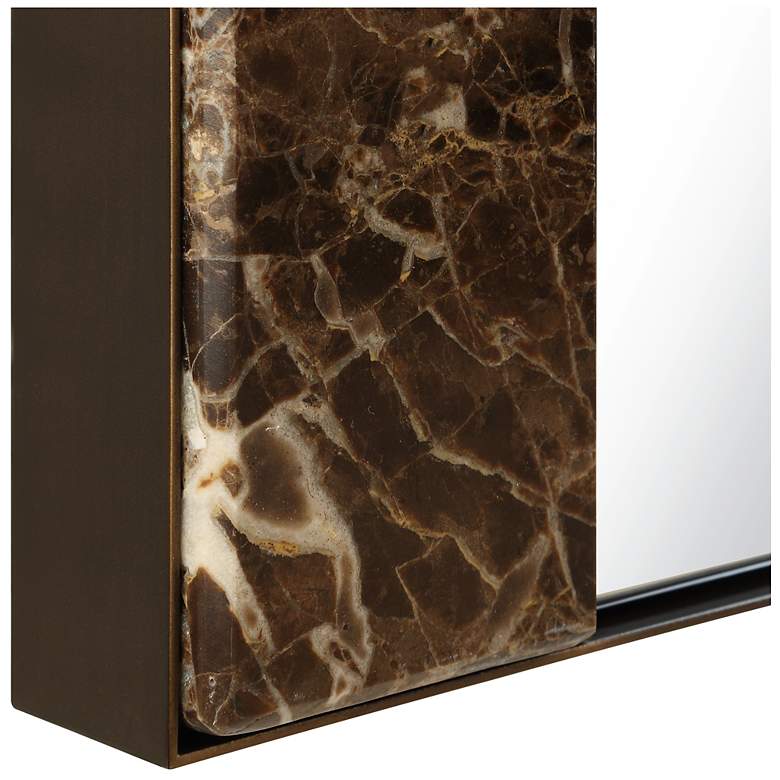 Image 5 Uttermost Hanover 35 7/8" x 26 3/4" Brown Marble Mirror more views