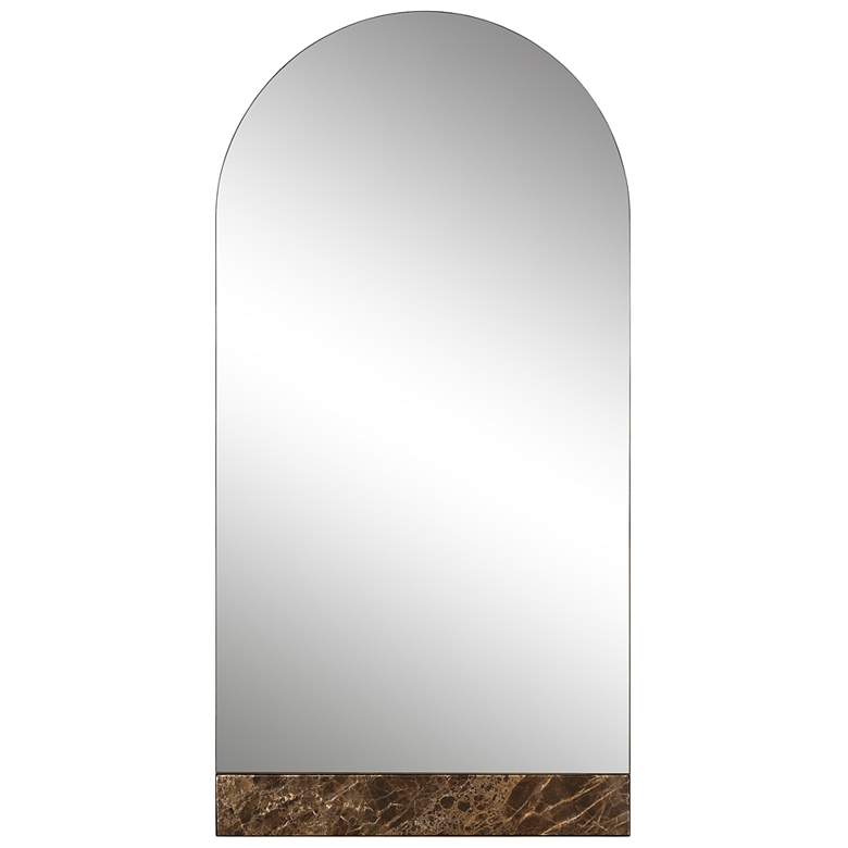 Image 2 Uttermost Hanover 78 3/4" High Brown Marble Arch Mirror