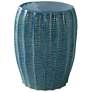 2_Uttermost Harbor Aqua Blue Ceramic Garden Stool