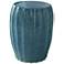 Uttermost Harbor Aqua Blue Ceramic Garden Stool