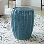 1_Uttermost Harbor Aqua Blue Ceramic Garden Stool