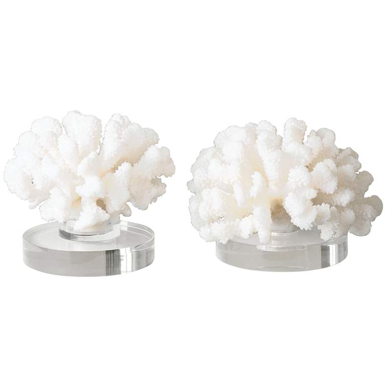 Image 2 Uttermost Hard Cream Coral 2-Piece Accent Sculpture Set