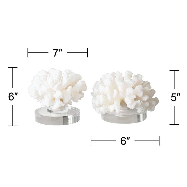 Image 3 Uttermost Hard Cream Coral 2-Piece Accent Sculpture Set more views