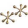 Uttermost Harlan 7" Wide Brass Decorative Objects Set of 2