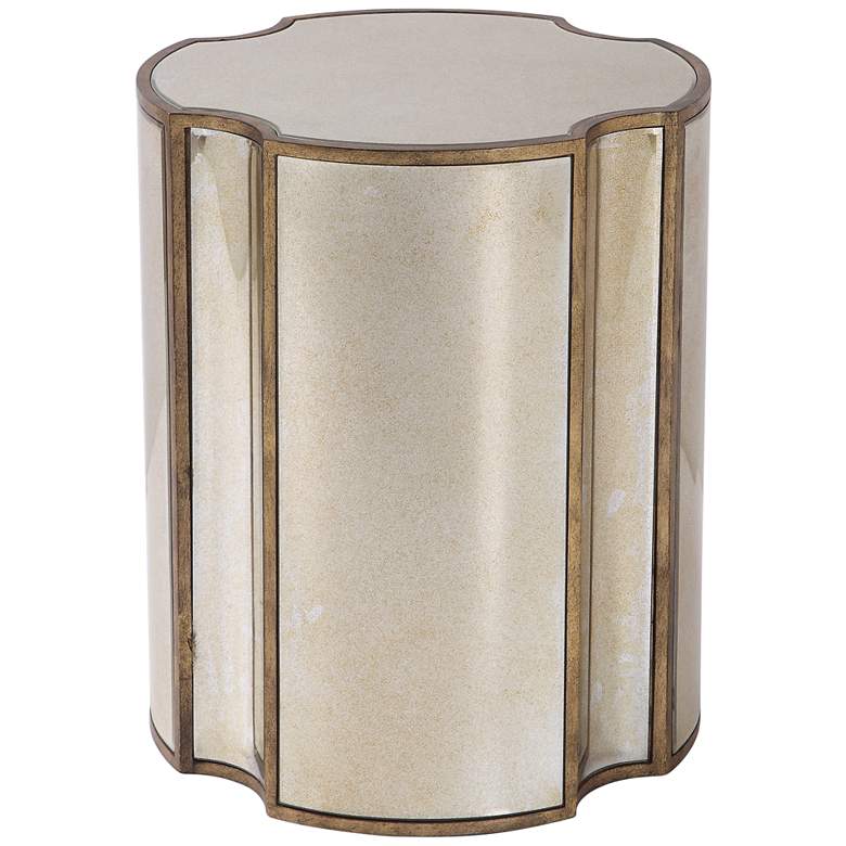 Image 2 Uttermost Harlow 20 inch Wide Mirrored Quatrefoil Accent Table
