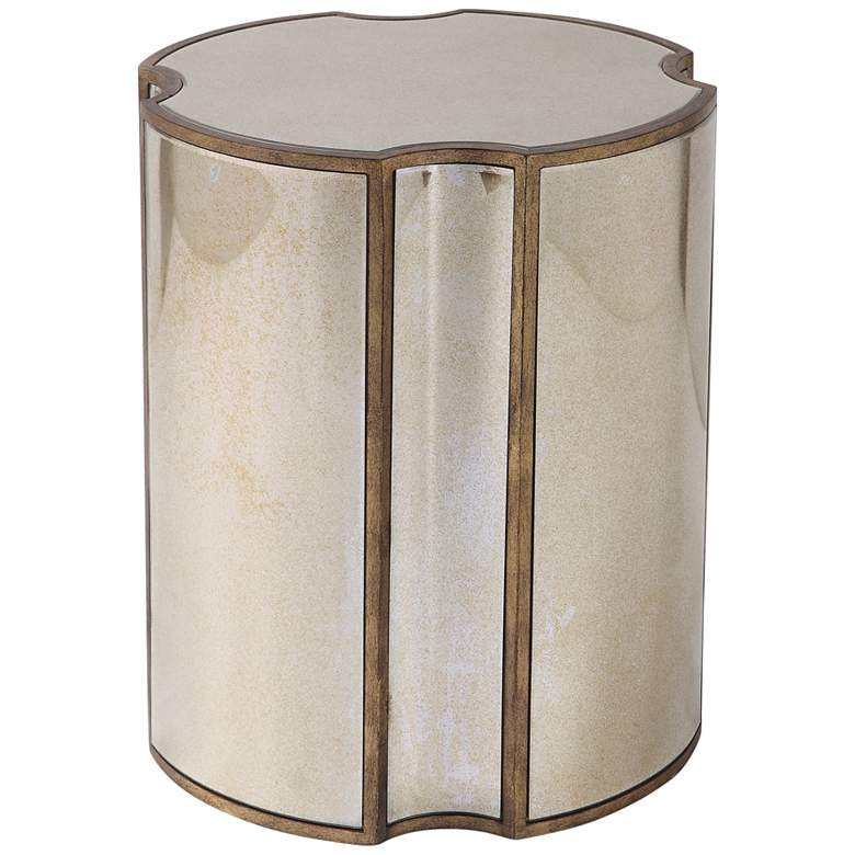Image 3 Uttermost Harlow 20 inch Wide Mirrored Quatrefoil Accent Table more views