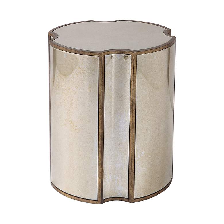 Image 3 Uttermost Harlow 20 inch Wide Mirrored Quatrefoil Accent Table more views