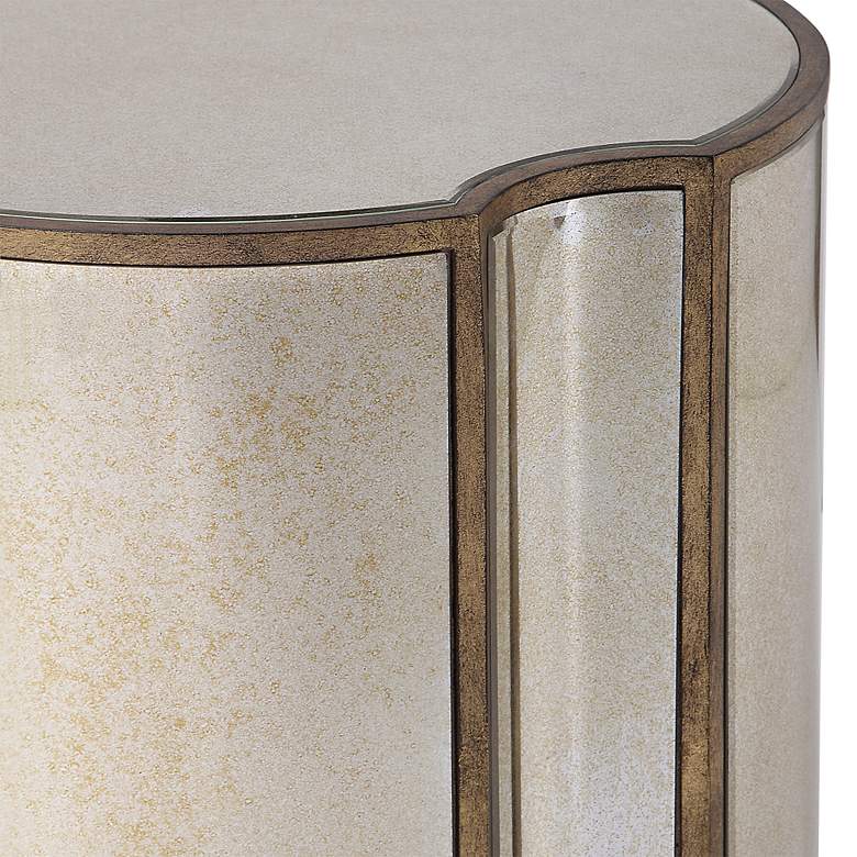 Image 4 Uttermost Harlow 20 inch Wide Mirrored Quatrefoil Accent Table more views