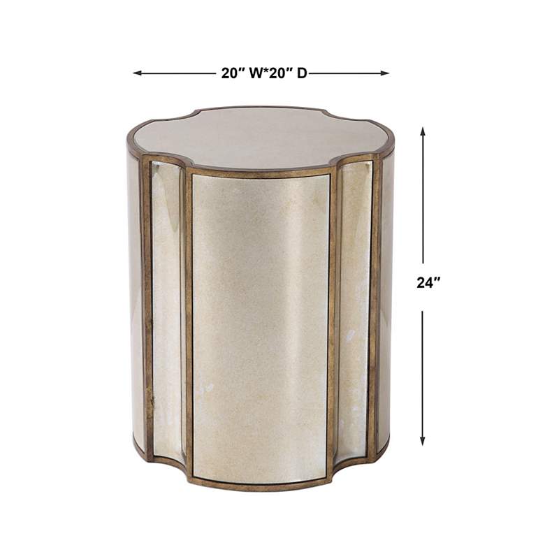 Image 5 Uttermost Harlow 20" Wide Mirrored Quatrefoil Accent Table more views