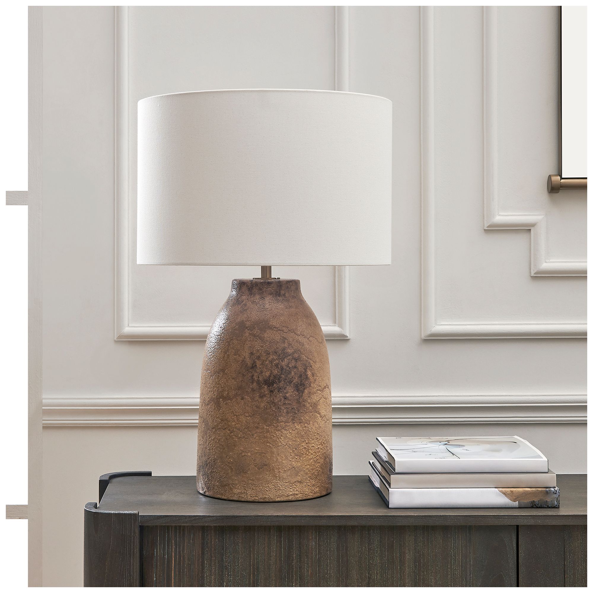 Image 3 Uttermost Harris 28 1/4" Mottled Brown Ceramic Table Lamp more views