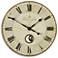 Uttermost Harrison Gray Brass 23" Round Wall Clock