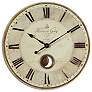 Uttermost Harrison Gray Brass 30" Round Wall Clock